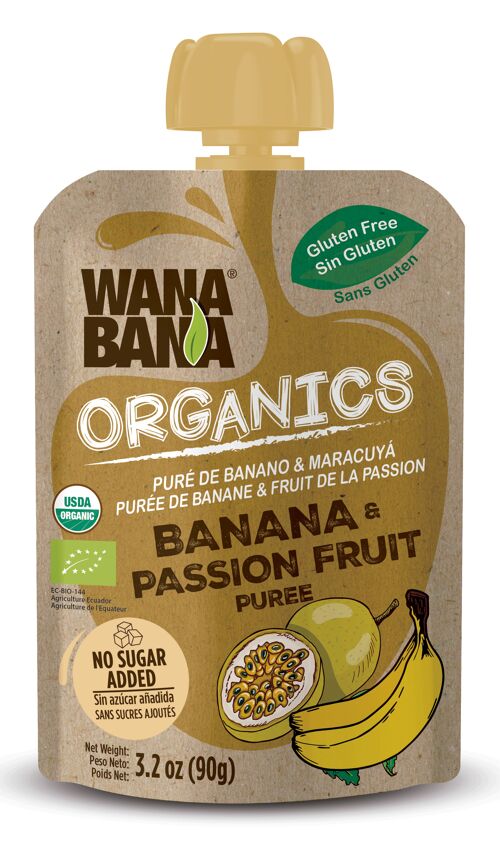 "ORGANIC" "WANA BANA" PUREE OF BANANA AND PASSION FRUIT - 90g