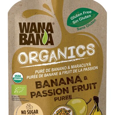 "ORGANIC" "WANA BANA" PUREE OF BANANA AND PASSION FRUIT - 90g