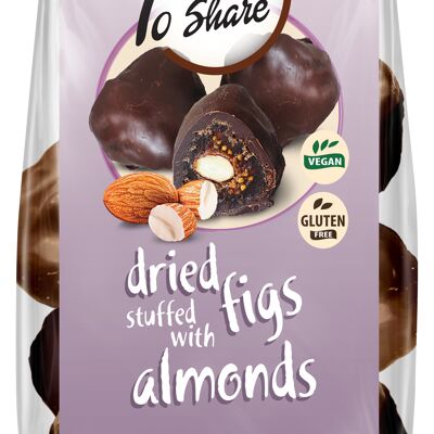 Dried Figs stuffed with Almonds & covered in 70% Belgian Dark Chocolate