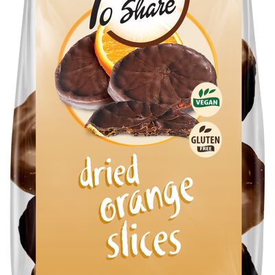 Dried Orange Slices covered in 70% Belgian Dark Chocolate 100g