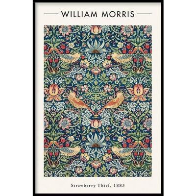 William Morris - Strawberry Thief - Poster ingelijst - 40 x 60 cm