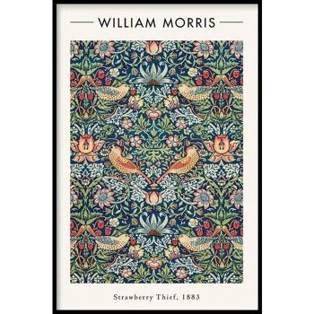 William Morris - Strawberry Thief - Affiche encadrée - 50 x 70 cm 1