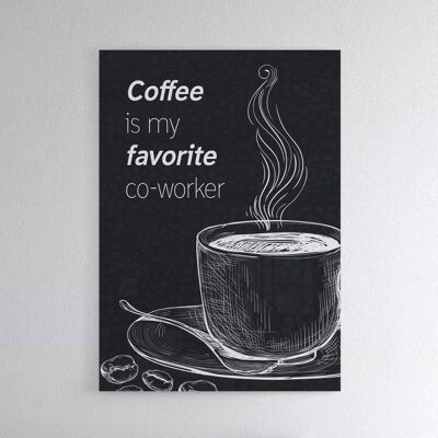 Café - Affiche encadrée - 50 x 70 cm