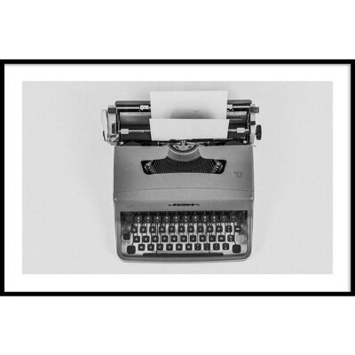 Typewriter Machine - Poster ingelijst - 40 x 60 cm