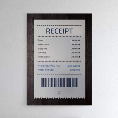 Receipt - Plexiglass - 60 x 90 cm