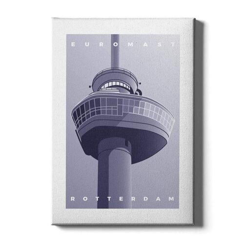 Euromast - Poster - 40 x 60 cm - Grijs