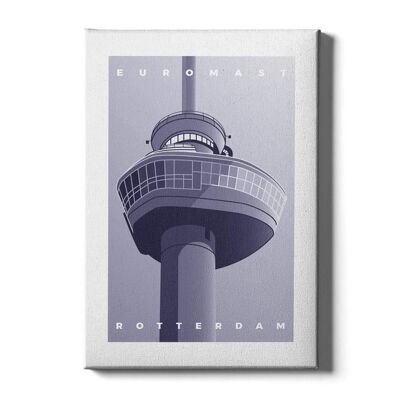 Euromast - Poster ingelijst - 40 x 60 cm - Grijs