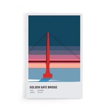 Golden Gate Bridge États-Unis - Affiche - 40 x 60 cm 7