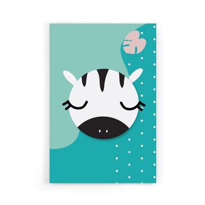 Safari Zebra - Poster ingelijst - 50 x 70 cm