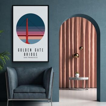 Golden Gate Bridge États-Unis III - Affiche - 40 x 60 cm 4