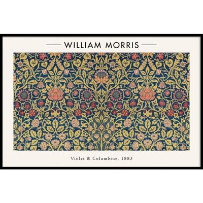 William Morris - Violet and Columbine - Poster ingelijst - 40 x 60 cm