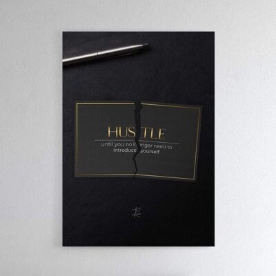 Hustle Until - Poster con cornice - 50 x 70 cm