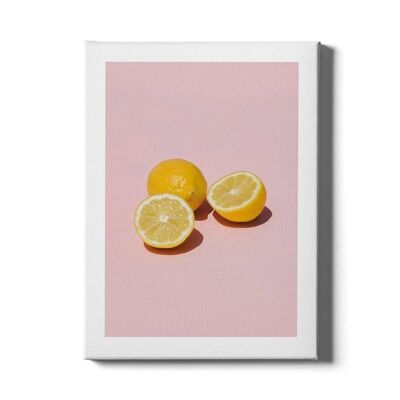 Sliced Lemons - Poster framed - 40 x 60 cm - Orange