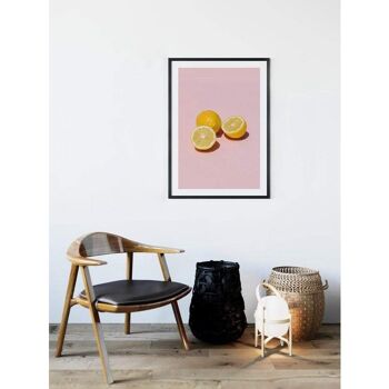 Tranches de Citrons - Affiche encadrée - 40 x 60 cm - Orange 2
