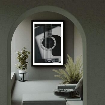 Guitare - Affiche encadrée - 40 x 60 cm 2