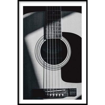 Guitare - Affiche encadrée - 50 x 70 cm