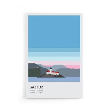 Lac de Bled Slovénie - Affiche encadrée - 40 x 60 cm 7
