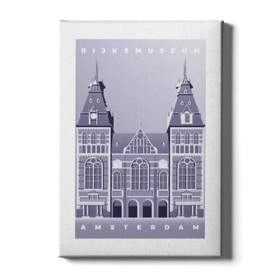 Rijksmuseum - Poster gerahmt - 40 x 60 cm - Blau