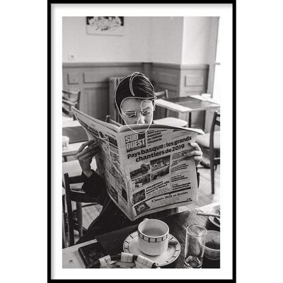 Leggere un giornale - Poster - 40 x 60 cm