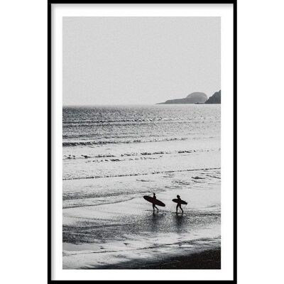 Surfing - Poster ingelijst - 40 x 60 cm