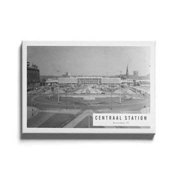 Gare centrale de Rotterdam '57 - Affiche encadrée - 40 x 60 cm 3