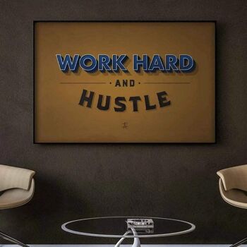 Work Hard And Hustle - Affiche - 60 x 90 cm 4