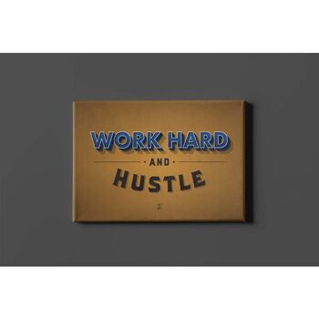 Work Hard And Hustle - Affiche encadrée - 40 x 60 cm 5