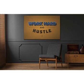 Work Hard And Hustle - Affiche encadrée - 50 x 70 cm 2