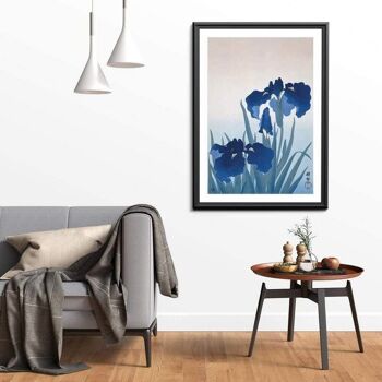 Iris Bleu - Affiche encadrée - 40 x 60 cm 2