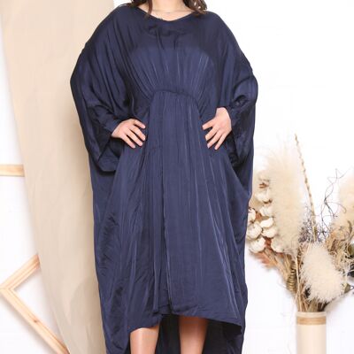 Robe ample à manches longues bleu marine