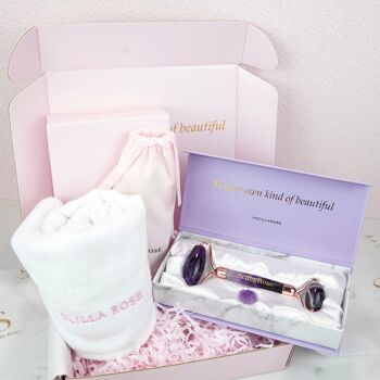 The Perfect Self Care Pamper Gift Set-Amethyst Roller Spa Bundle 3