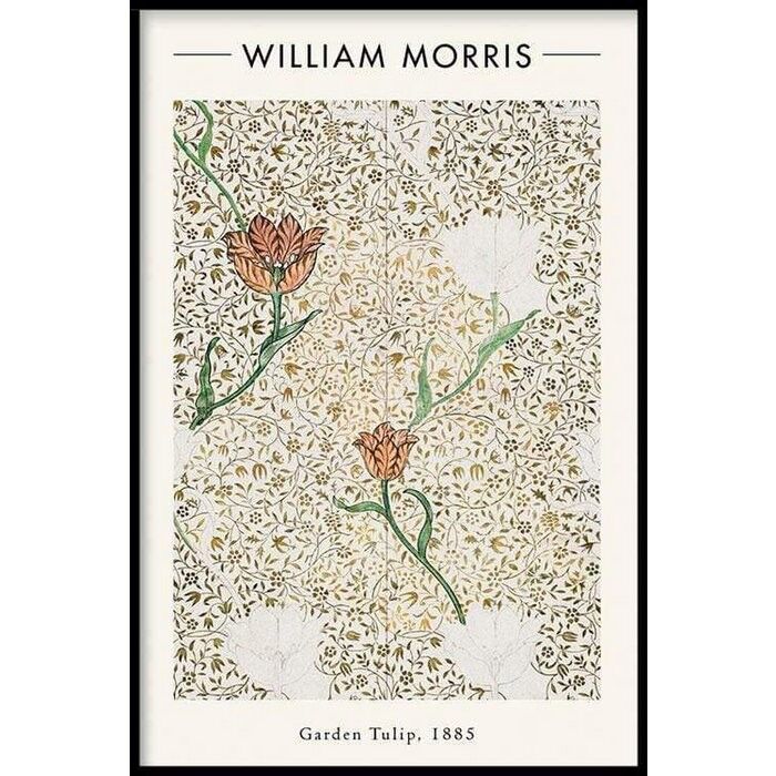William Morris - Garden Tulip - Poster incorniciato - 50 x 70 cm