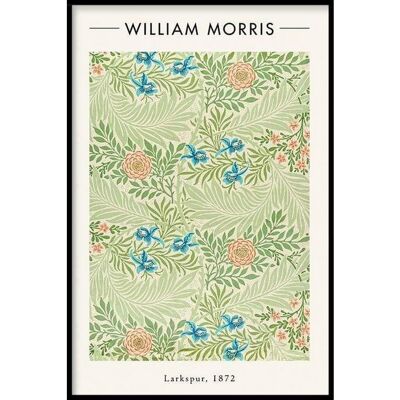 William Morris - Larkspur - Póster enmarcado - 50 x 70 cm