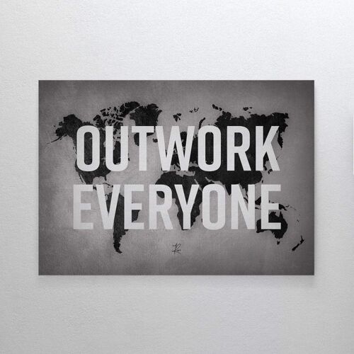 Outwork Everyone (Map) - Poster ingelijst - 50 x 70 cm