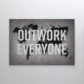 Outwork Everyone (Carte) - Affiche encadrée - 50 x 70 cm 1