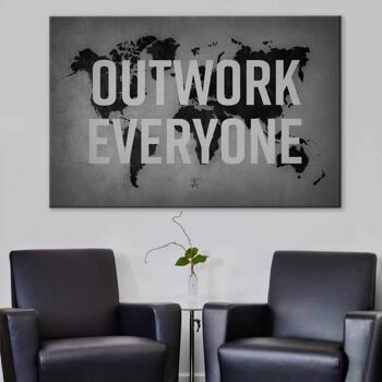Outwork Everyone (Carte) - Affiche encadrée - 50 x 70 cm 2