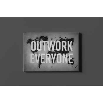 Outwork Everyone (Carte) - Affiche encadrée - 50 x 70 cm 5