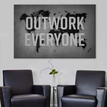 Outwork Tout le monde (Carte) - Toile - 40 x 60 cm 2