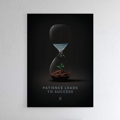 Geduld (Dunkel) - Poster gerahmt - 40 x 60 cm