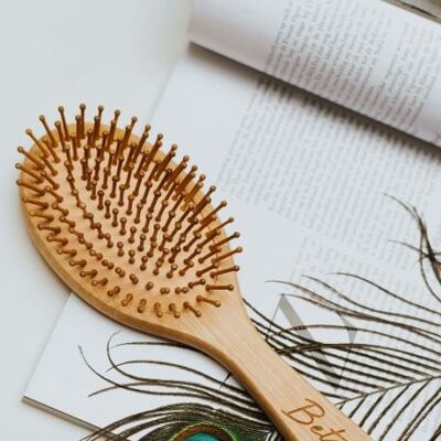 Haarborstel en bambou