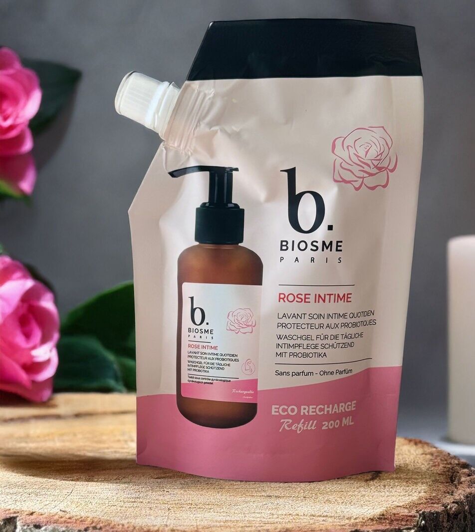 Rose Intime, detergente intimo ultra delicato in confezione Doypack (ricarica da 200 ml)