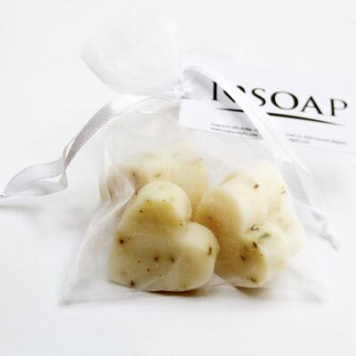 I Love Soap' 5 x bags soap hearts 'Clean Cotton'