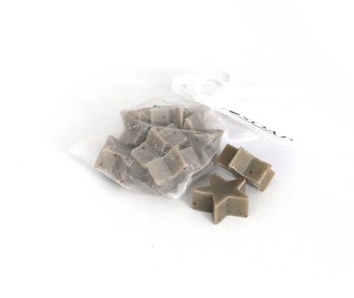 I Love Soap' Winter 5 x star soaps in organza bag 'Roasted Almond'