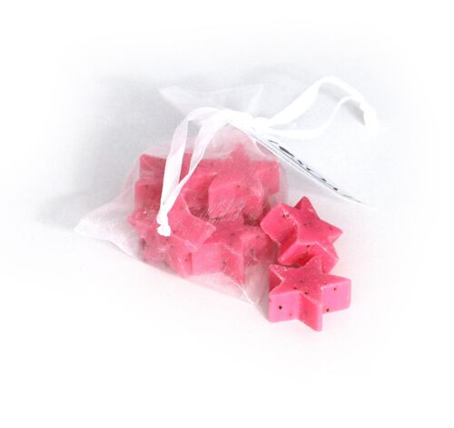 I Love Soap' Winter 5 x star soaps in organza bag 'Pink Forest'