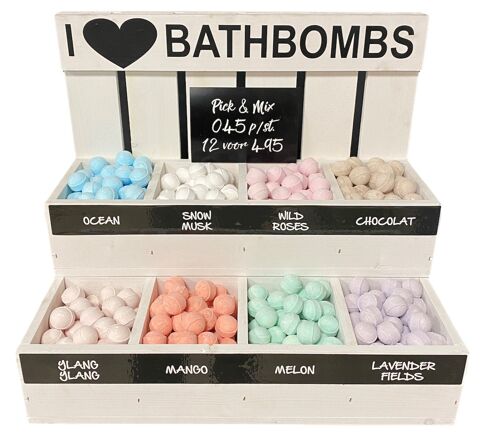 Complete 'Pick and Mix' display mini bath bombs