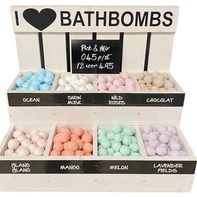 Complete 'Pick and Mix' display mini bath bombs