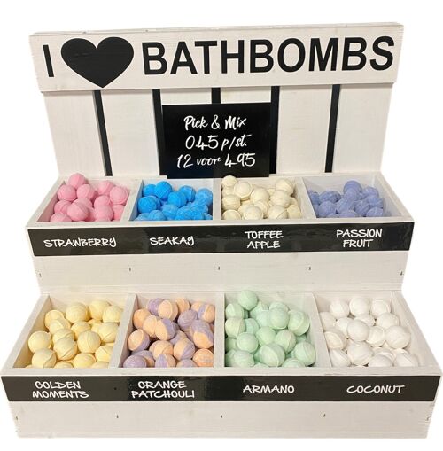 Complete 'Pick and Mix' display mini bath bombs version 2