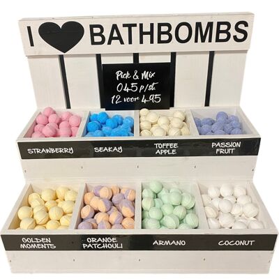 Complete 'Pick and Mix' display mini bath bombs version 2