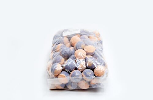 1 kg bag of mini bath bombs 'Orange Patchouli'