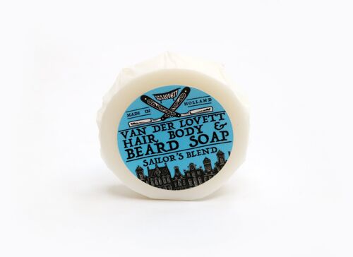 6 x 60g hair, body & beard soaps wrapped 'Sailor's Blend'